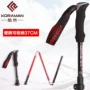 Ngoài trời trekking cực carbon siêu nhẹ telescopic khóa gấp mía thiết bị leo núi leo núi leo núi siêu ngắn xách tay bán gậy gỗ cho người già	