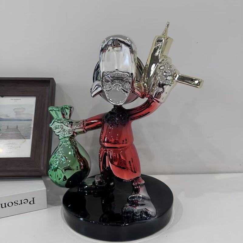 Creative Money Bag Duck Resin Electroplated Decorative Ornament Home Living Room Artwork 35cm High-End Crafts Creative Money Bag Duck Resin Electroplated Decorative Ornament Home Living Room Artwork 35cm High-End Crafts