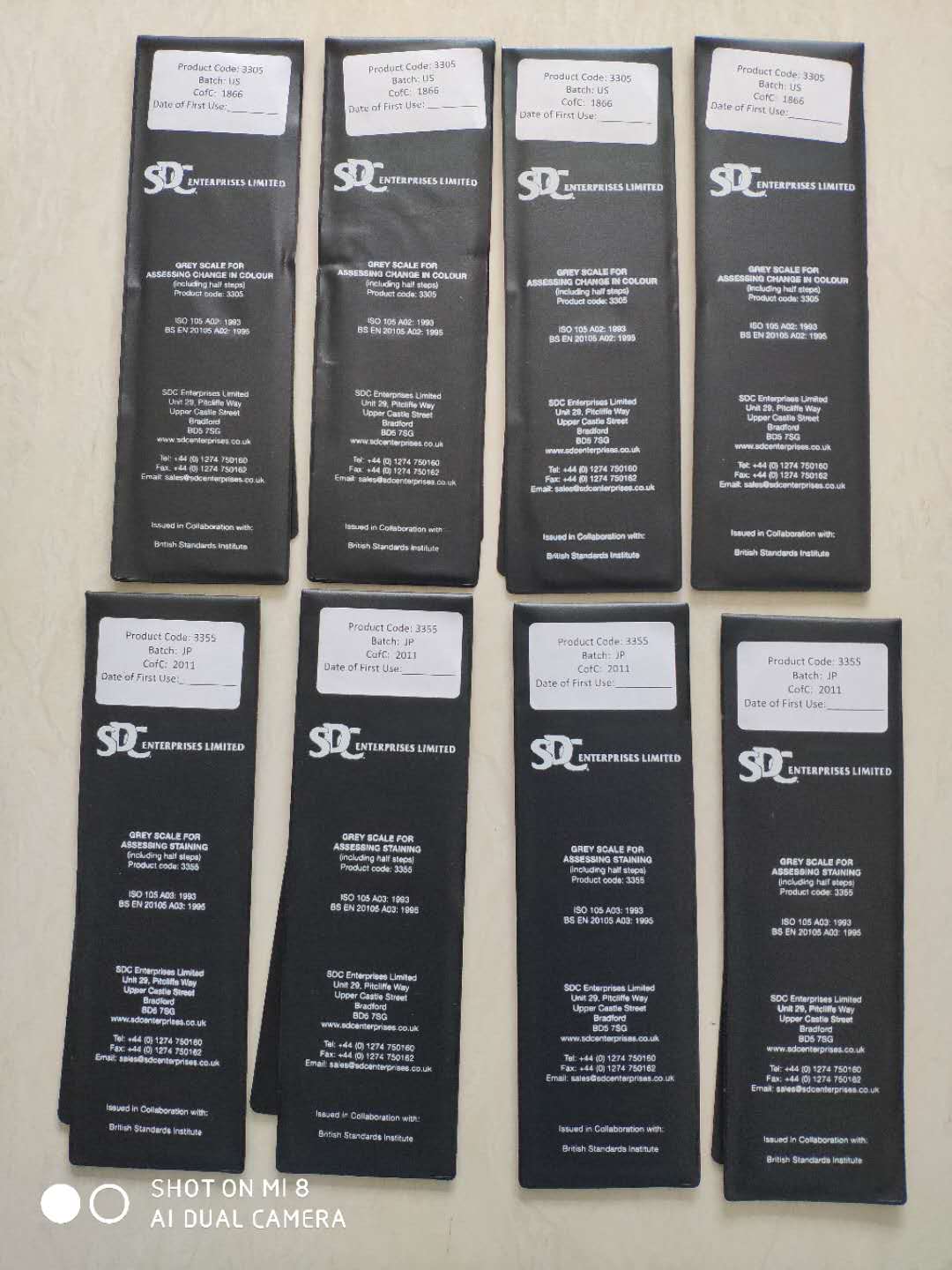 SDC ISO 105 standard color gray card SDC faded gray standard ISO 105 gray card original gray card