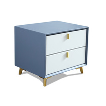 Light luxury bedside cabinet packed modern minimal bedroom locker leather cupboard double pumping cabinet Italian bedside cabinet