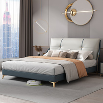 The modern simple Italian light luxury bed 1 8 m master bedroom small household storage starts high box bed
