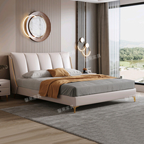 Bed light luxury modern minimal furniture bed 1 8m double bed master bedroom 2021 new leather bed luxury bed