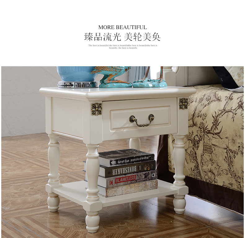 Yicai Bàn cạnh giường ngủ Mỹ Mỹ gỗ rắn lớp phòng ngủ tủ đầu giường tủ duy nhất cửa tủ Hàn Quốc tủ ngăn kéo duy nhất tủ nhựa cánh lùa