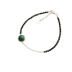 [Wangfu | Lucky] vòng chân malachite tự nhiên tốt phần 925 bạc đen spinel quà tặng cho bạn gái lắc chân vàng trắng Vòng chân