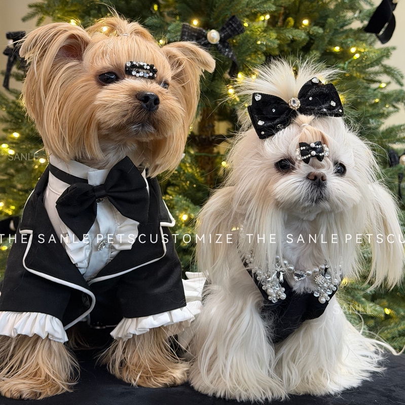 【  】Dog Dress Suit for Teddy, Bichon, Pomeranian, Schnauzer, Poodle, Can Be Tailored to Size