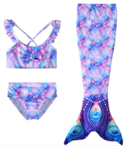 2022 new mermaid tail children swimsuit girls swimsuit girls swim costume baby seaside vacation little girl princess
