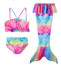 Girls mermaid costume swimsuit princess skirt children mermaid tail swimsuit clothes girls summer baby