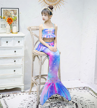 Summer mermaid swimsuit mermaid tail girl princess skirt swimsuit pants split set kids beach baby