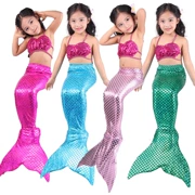 Quần áo bơi cho bé gái Nàng tiên cá Công chúa Nàng tiên cá Đầm bơi Cô gái đi biển Chia bikini