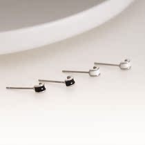 925 sterling silver earrings ear studs female ear sticks raise ear holes to prevent blocking sleep without picking simple hypoallergenic earrings