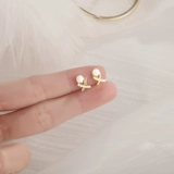 Небольшие дизайнерские серьги из жемчуга, серебро 925 пробы, коллекция 2022, изысканный стиль