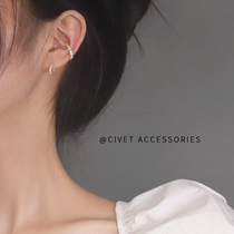 Ear clip earrings female Korean temperament simple earrings Mori Super Fairy earrings face Joker 2021 New