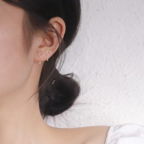 2021 New Tide love earrings female sterling silver hypoallergenic compact high temperament simple cold wind ear ornaments