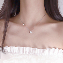 Butterfly necklace female choker niche design light luxury luxury female jewelry little fairy temperament S925 Silver New