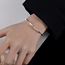 925 Sterling Silver Mobius Ring Bracelet Female Simple Open Silver Bracelet ins Small Design Handwear Advanced Sense