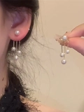 Небольшие дизайнерские серьги с кисточками из жемчуга, серебро 925 пробы, изысканный стиль