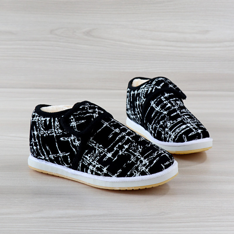 Teen Cotton Shoes Boys And Middle School Boys' Home Non-slip Warm Shoes Men's Foot Pedal Home Plus Suede Cotton Shoes Men's Winter