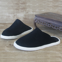 Winter cotton slippers men and fattened middle-aged dad home warm black corduroy lasagna bottom cloth drag men