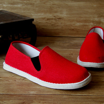 Old Beijing thousand layer bottom cloth shoes men and women couples wedding shoes fashion good luck breathable red cloth shoes