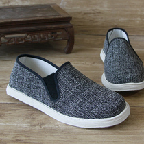 Old Beijing cloth shoes qian ceng di shoes ma bu mian shoes autumn breathable casual shoes male nv dan xie