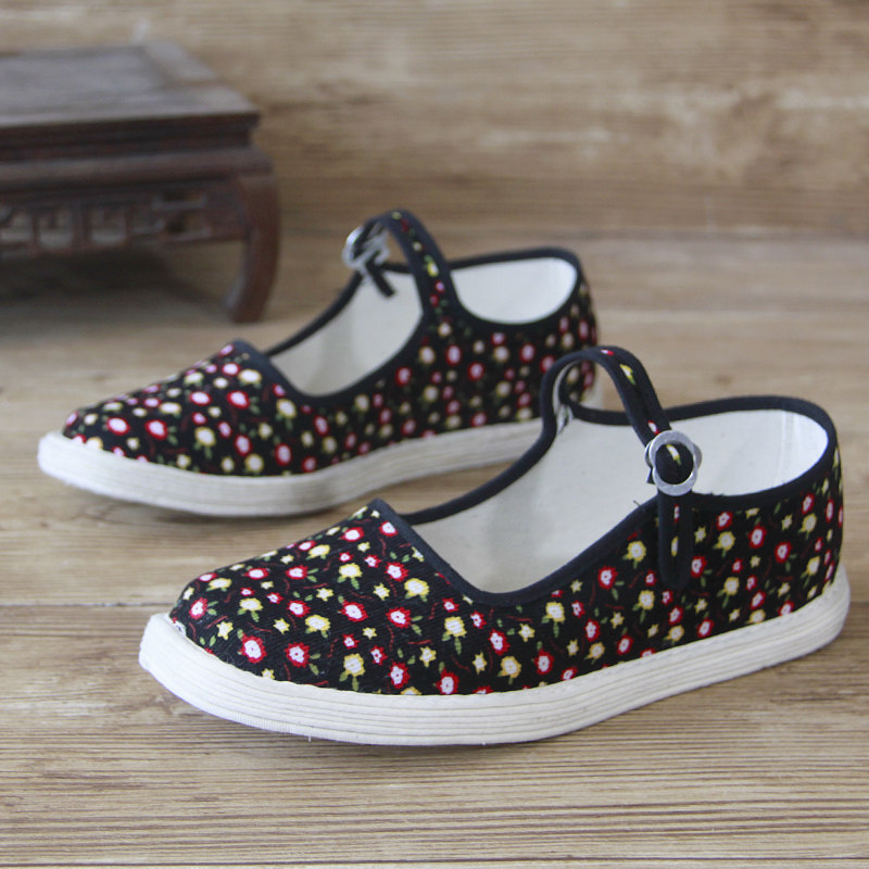 Full Cotton Lady Cloth Bottom Thousand Floor Bottom Cingulum Lady Flowers Lady Light Moon Shoes Pregnant Woman Breathable Soft Undercloth Shoes Woman