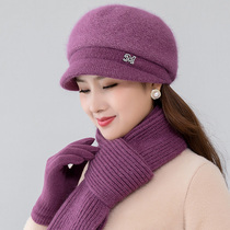 Wool hat children autumn and winter solid color middle-aged mother plus velvet warm knitted hat casual versatile fashion hat