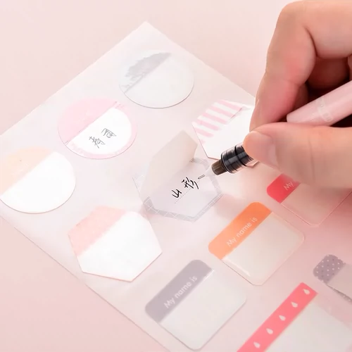 Самоклеющаяся мультяшная милая водонепроницаемая именная наклейка для школьников для детского сада