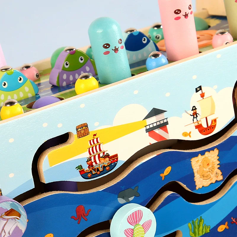 Drums anti-stress \"Gopher\", big universal wooden toy for early age for boys and girls