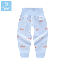 Bean Dragon Baby pants Spring and Autumn outside wear newborn cotton high waist pants men and women baby autumn trousers open pants