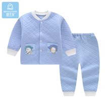 Bean dragon baby warm set baby baby Autumn Winter cotton autumn men and women Baby Cotton out underwear clothes