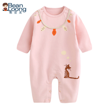 Bean dragon baby cotton jumpsuit men and women Baby long sleeves out of clothing spring and autumn ha clothes children 1-2 years old climbing clothing 0