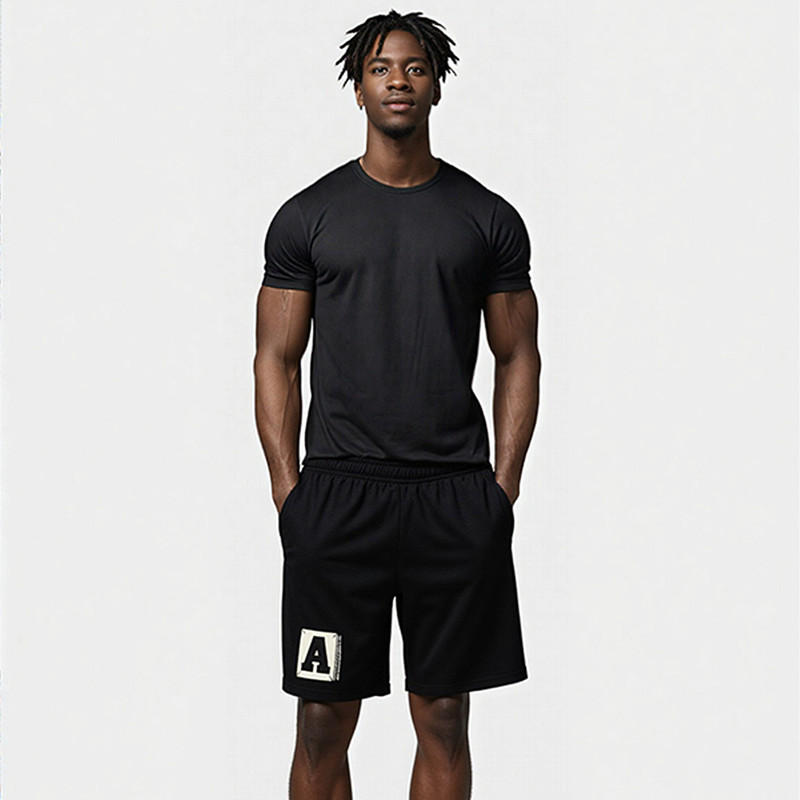 Xiaowu Produces European and American Style Jogging Series Pique Mesh Summer Casual Pants for Men, Loose and Breathable Sports Shorts, Trendy