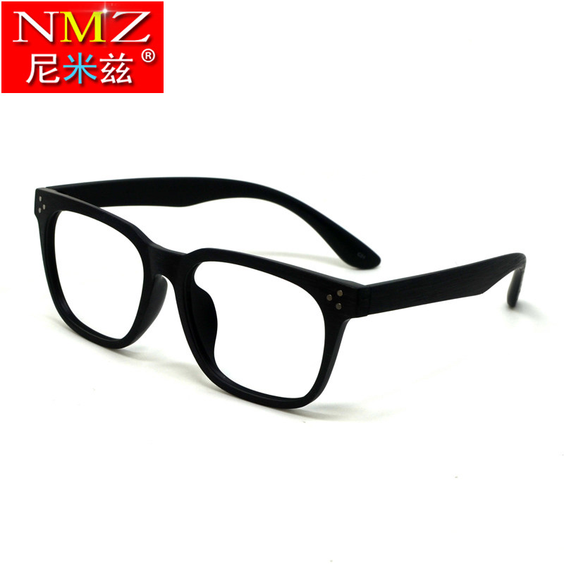 TR90 spectacle frame spectacle frame for men and women ultra light retro Blu-ray flat mirror installation Chauer black frame wide face