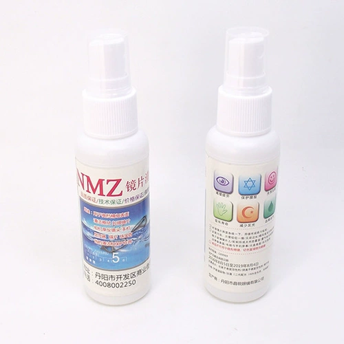 Стеклянный объектив, моющее средство, спрей, очки