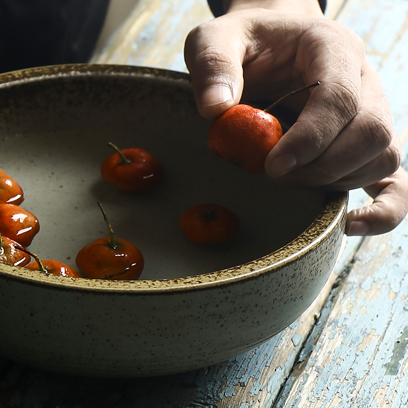 Japanese Chinese tableware large rainbow such as bowl bowl ceramic salad bowl bowl of household food bowl of soup bowl move