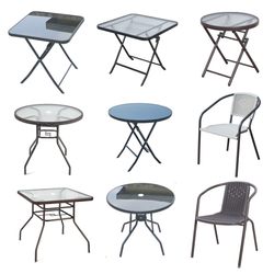 Outdoor Stall Tables and Chairs, Sunshade Umbrellas, Home Dining Tables, Folding Tempered Glass Dining Tables, Café Table and Chair Sets