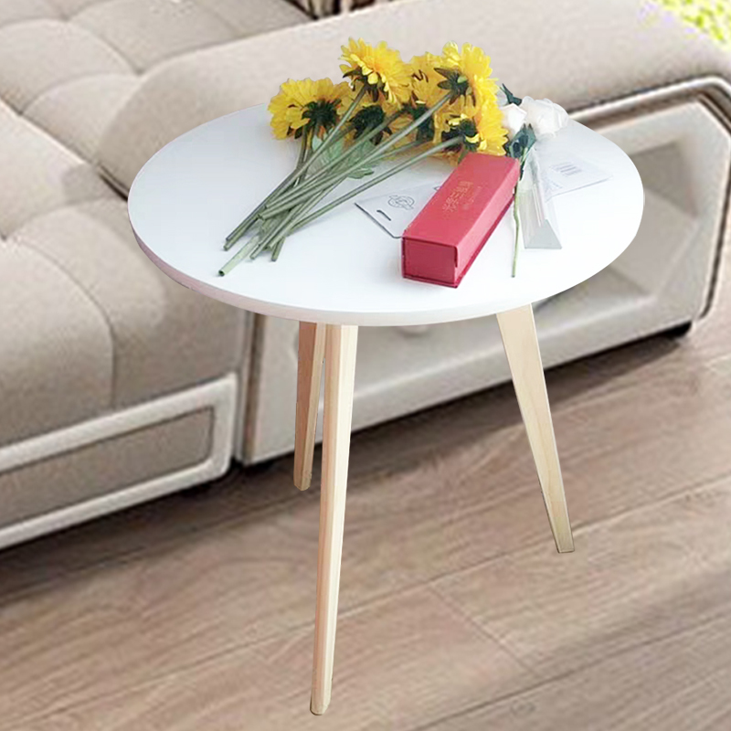 Balcony small tea table small round table white modern simple mini side several household sofa corner several leisure bedside table
