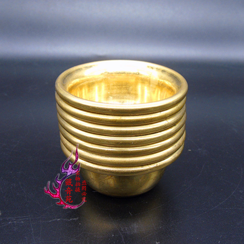 Buddha supplies Brass mini - type water cup Buddha Contribution Cup Water Bowl 5cm 1