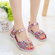 Girls sandals 2021 new fashion Korean summer childrens shoes non-slip princess shoes soft bottom little girl middle child