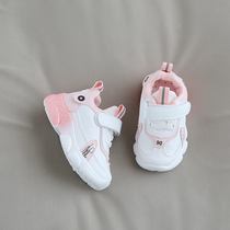 Childrens baby white shoes 2021 spring and autumn boys sports shoes girls casual running shoes soft bottom baby toddler shoes