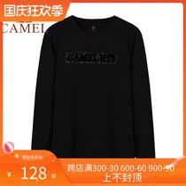 Camel Mens Autumn and Winter Fashion Leisure Trends Youth Round Neck Long Sleeve Sweaters Mens base shirt