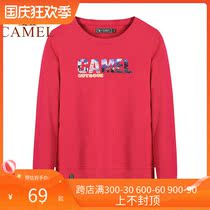 Camel women autumn and winter fashion casual outdoor round neck long sleeve sweater womens base shirt