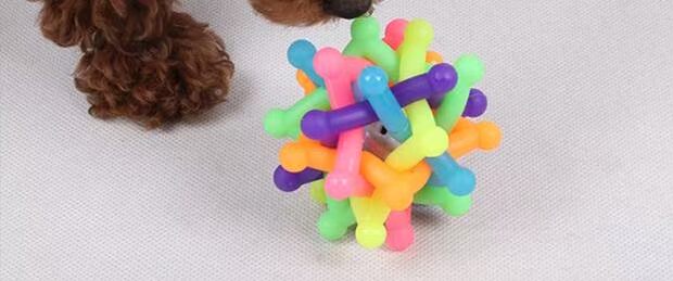 Bobo chuông nhỏ spiky bóng thú cưng đồ chơi con chó đồ chơi bóng nhựa bóng chó chó đồ chơi vừa và nhỏ đồ chơi cho chó to