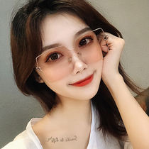 Sunglasses female Korean version tide gm2019 new sunglasses ins net red big frame round face street shot UV protection