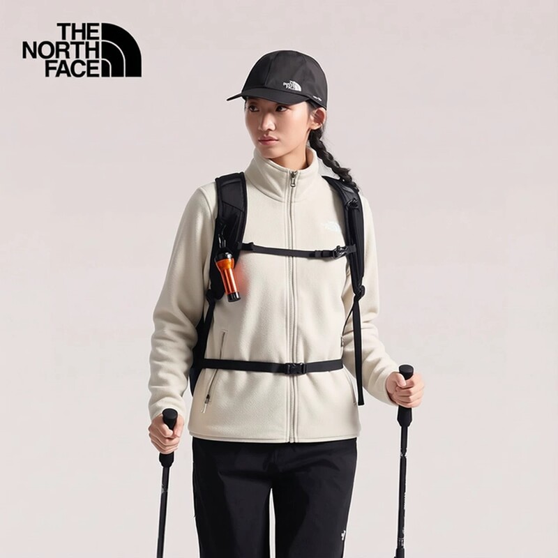 Thenorthface North Face 26 Autumn/Winter Women's Outdoor Warm Zip-Up Fleece Jacket with Inner Fleece Lining Thenorthface North Face 26 Autumn/Winter Women's Outdoor Warm Zip-Up Fleece Jacket with Inner Fleece Lining