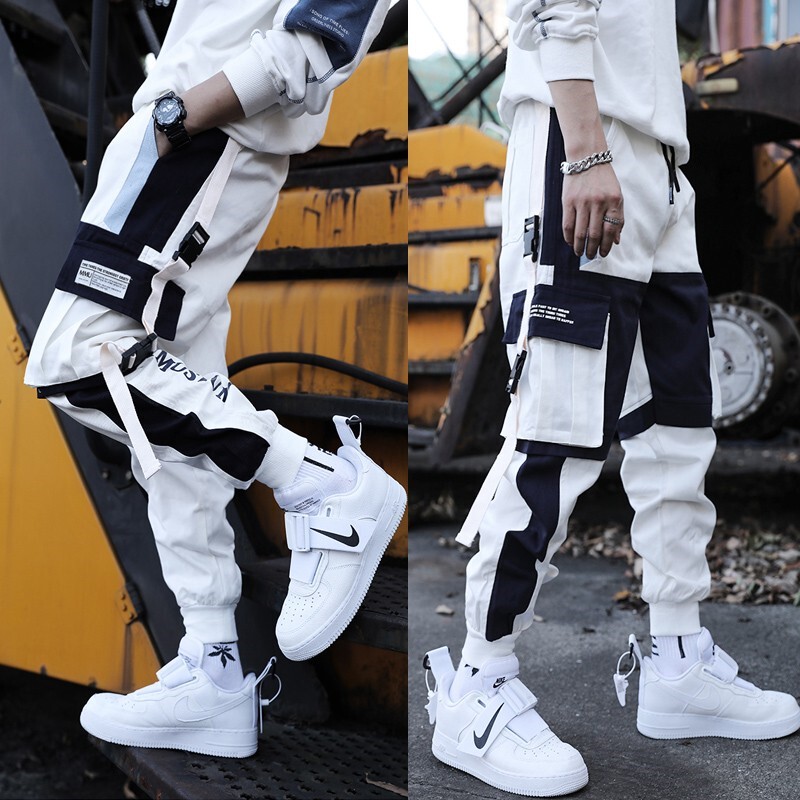 Trendy Chinese-Style Work Pants for Men, Summer Thin Nine-Point Length, Loose Patchwork Jogger Casual Pants, ins Trendy Brand, Cool Long Pants Trendy Chinese-Style Work Pants for Men, Summer Thin Nine-Point Length, Loose Patchwork Jogger Casual Pants, ins Trendy Brand, Cool Long Pants