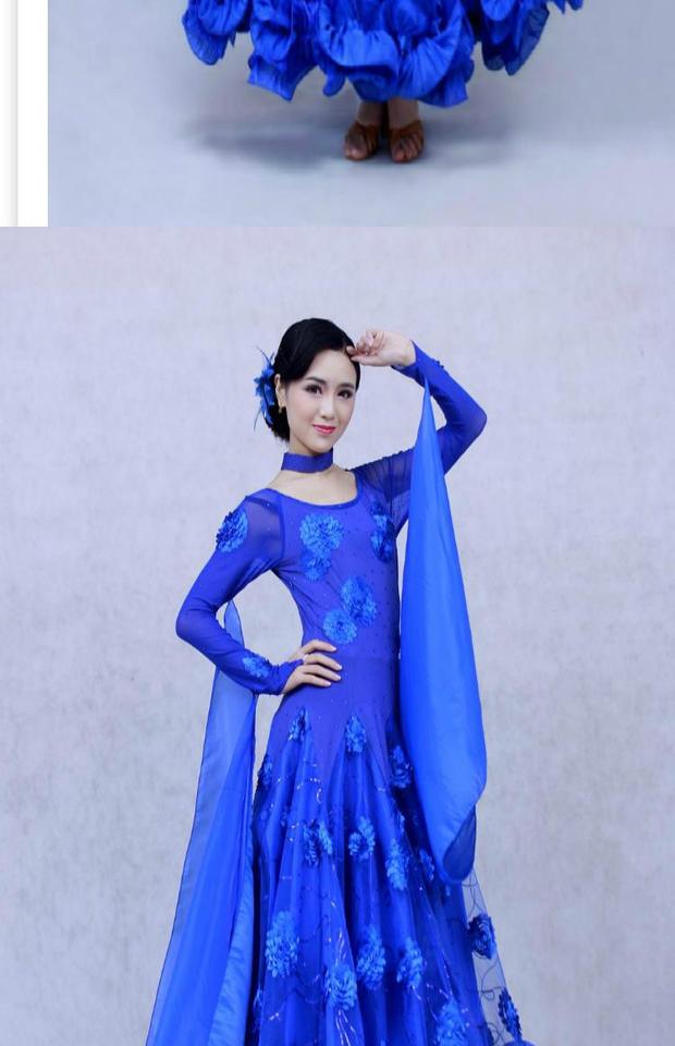 Váy khiêu vũ hiện đại mới ví váy đu lớn trang phục quốc gia tiêu chuẩn khiêu vũ thực hành nhảy váy trò chơi váy - Khiêu vũ / Thể dục nhịp điệu / Thể dục dụng cụ giày khiêu vũ đôn