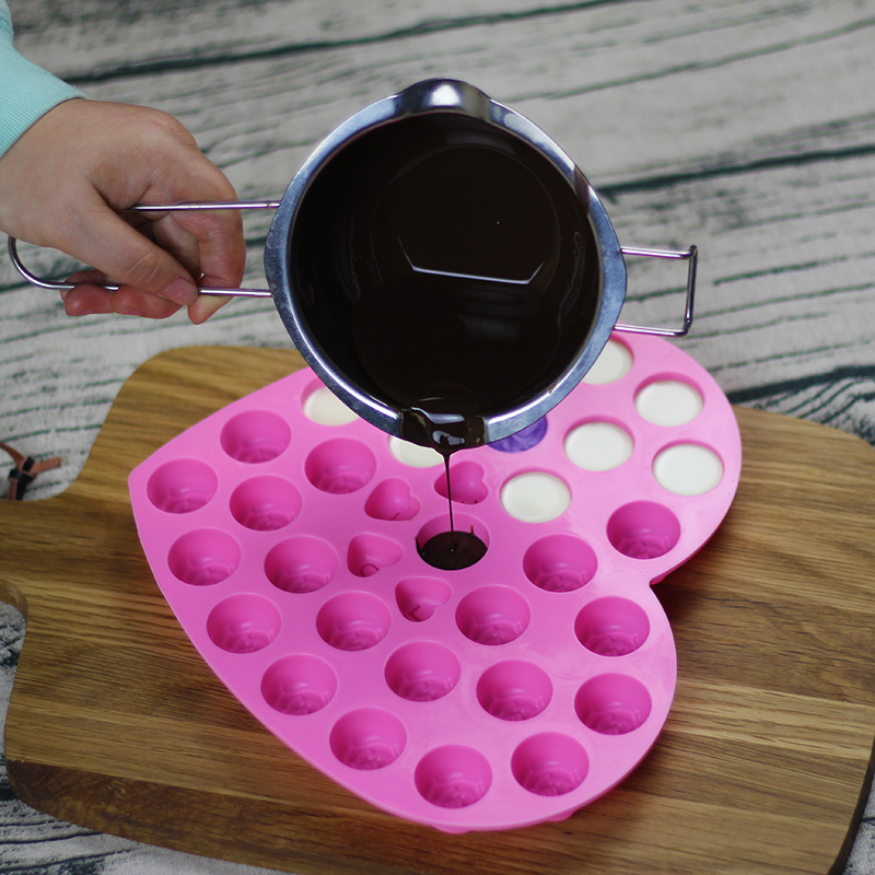 Khuôn sô cô la silicone chữ kỹ thuật số Giáng sinh Ngày Valentine tình yêu phim hoạt hình động vật thạch băng khuôn - Tự làm khuôn nướng khay làm kem