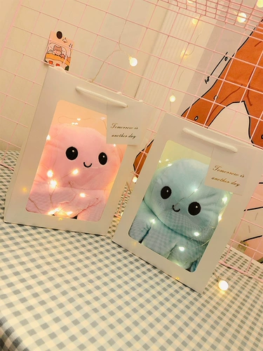 Маленькая милая двусторонная кукла для рыбалки, плюшевая игрушка, осьминог, подарок на день рождения