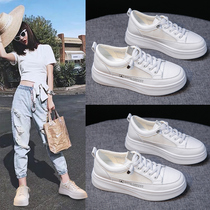 Small White Shoes Women 2021 Spring Autumn New Single Shoes 100 Hitch Bottom Heightening Women Shoes Summer Breathable Mesh Face Shoes Board Shoes